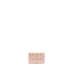 Chanel 21K Iridescent Pink Flap Card Holder