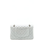 Chanel Medium Classic Flap Bag Silver Grey SHW