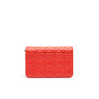 Dior Miss Dior Pouch with Chain Poppy Orange