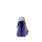 Saint Laurent/YSL Medium Loulou Shoulder Bag Calfskin Blue GHW