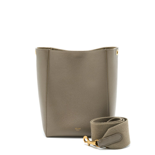 Celine Small Sangle Bucket Bag Light Grey