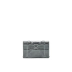 CHRISTIAN DIOR DIORAMA WALLET ON CHAIN  METALLIC BLACK SHW