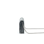 CHRISTIAN DIOR DIORAMA WALLET ON CHAIN  METALLIC BLACK SHW