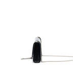 Saint Laurent Kate with Tassel Chain Bag Croc Embossed Calfskin Black SHW