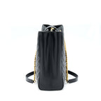 Saint Laurent/YSL Chevron Tote Bag Black GHW