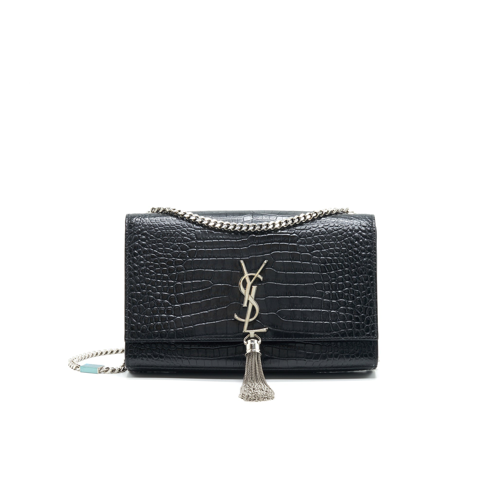 SAINT LAURENT /YSL KATE MEDIUM CHAIN BAG WITH TASSEL BLACK SHW