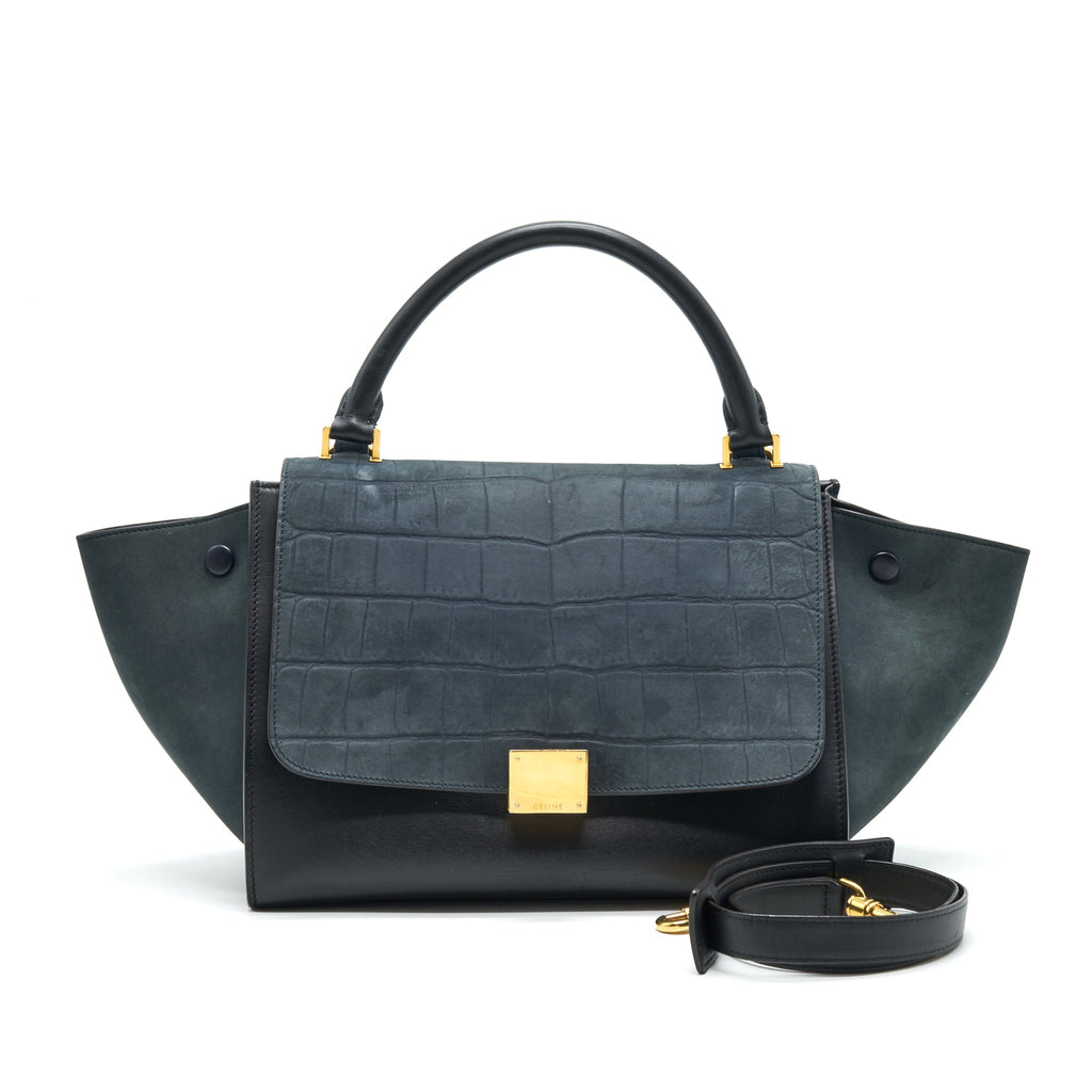 Celine Trapeze Bag Deep Grey / Black