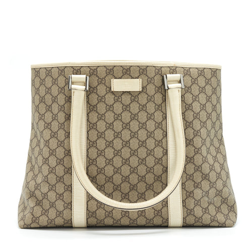 Gucci Tote Bag GG Supreme Canvas And Leather SHW