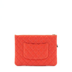 Chanel Habana O Case Pouch Lambskin Red GHW