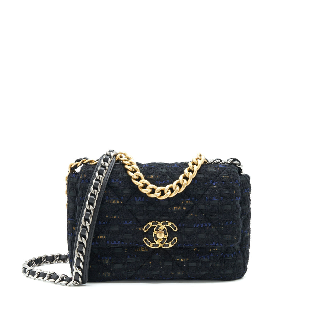 Chanel Tweed Small 19 Flap Bag