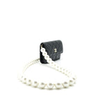 Chanel Giant Pearl Clutch with Chain Calfskin Black LGHW