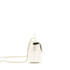 Chanel Small Coco Handle Caviar White LGHW (Microchip)