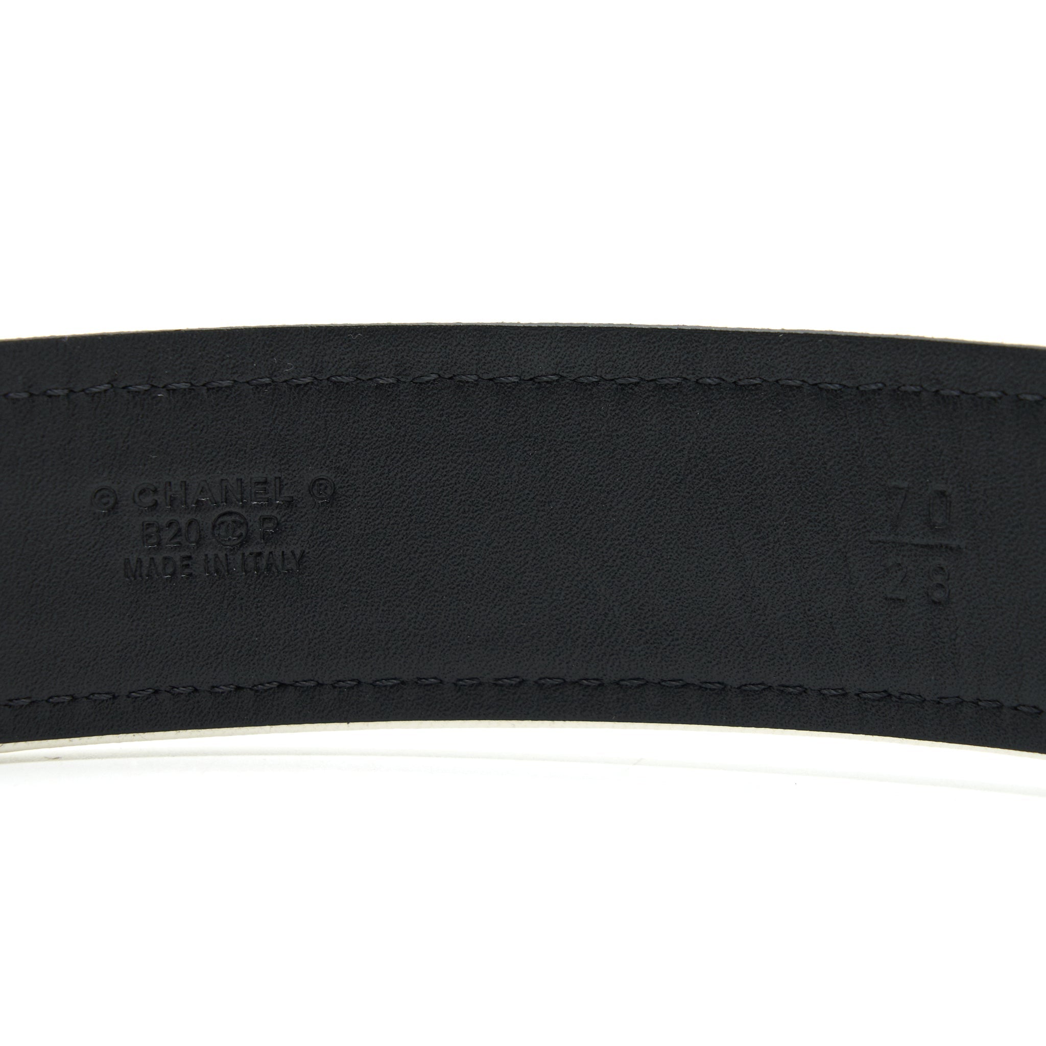 Chanel Size 70 CC logo Denim Belt GHW