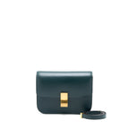 Celine Medium Classic Box Bag Calfskin Green