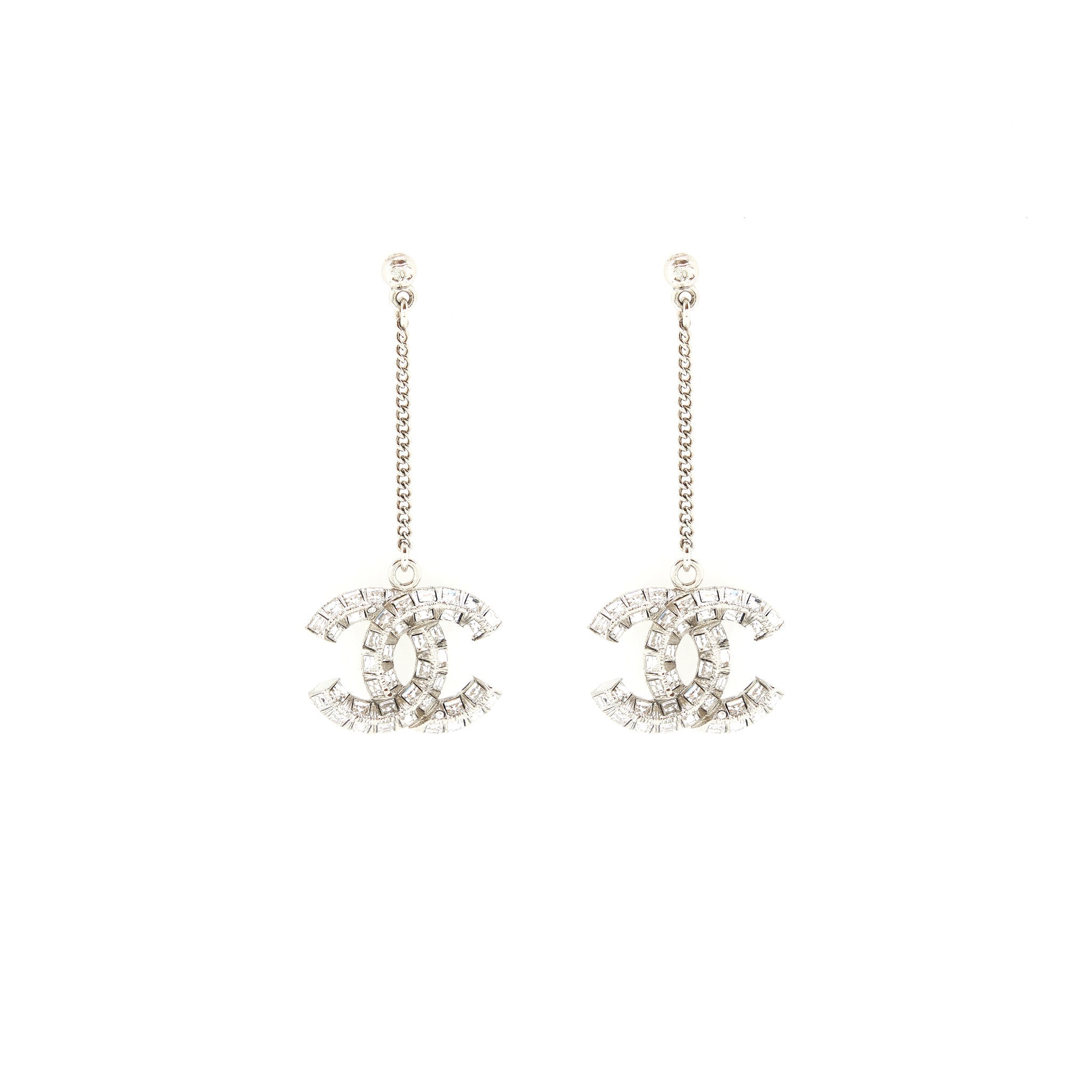 Chanel Crystal Drop Earrings SHW