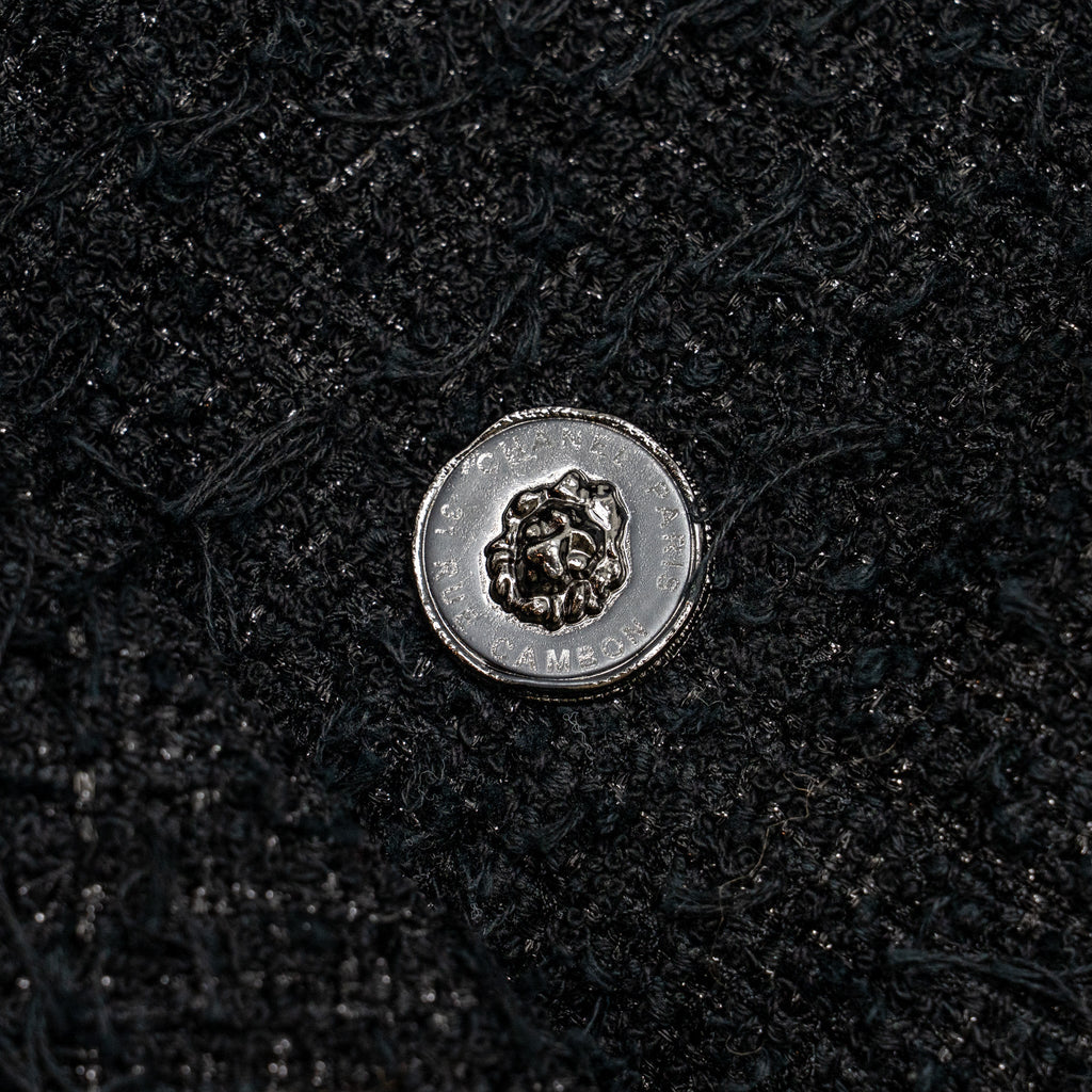 Chanel Size 36  31 Rue Cambon Double Breasted Coat Cotton/Polyester Black