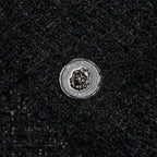 Chanel Size 36  31 Rue Cambon Double Breasted Coat Cotton/Polyester Black