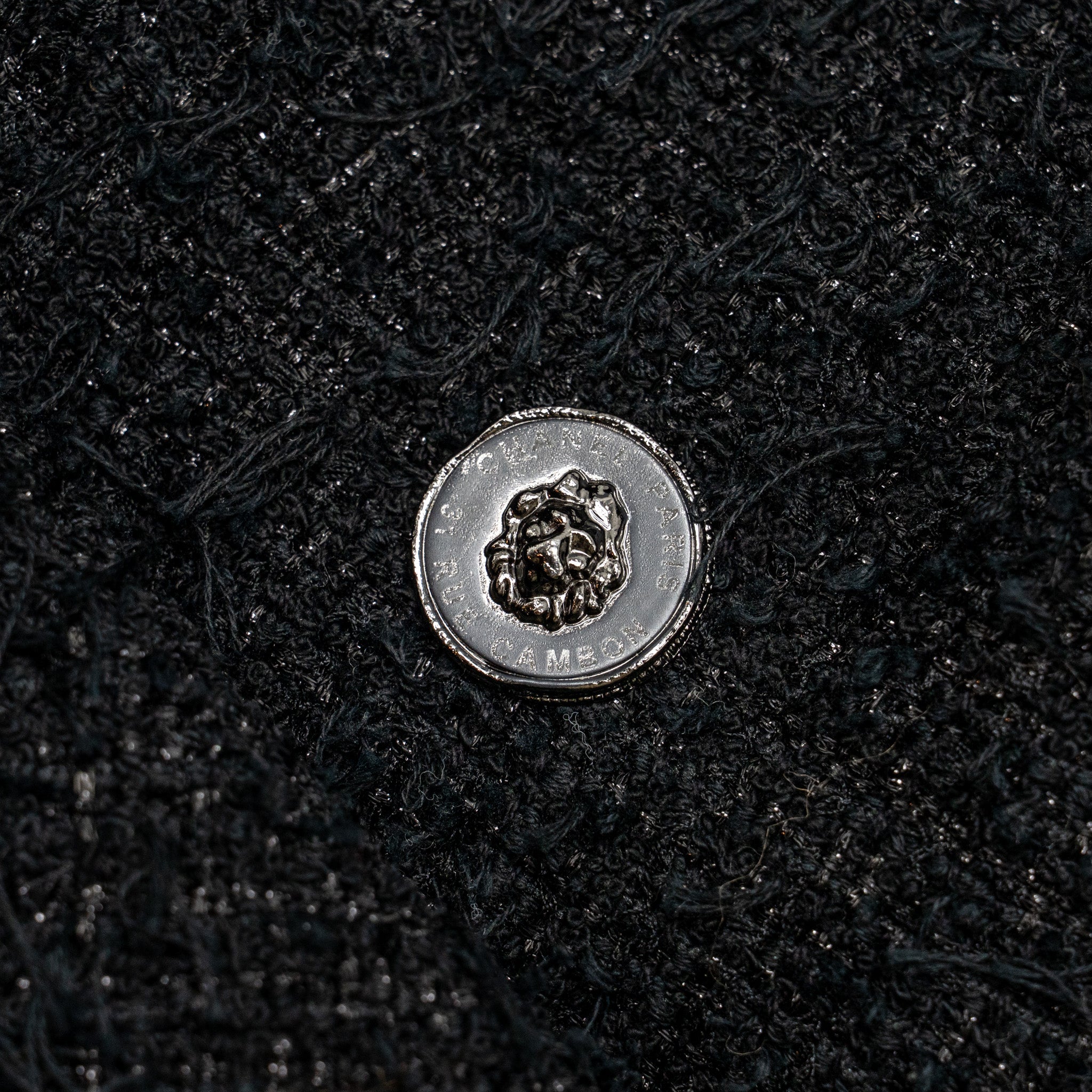 Chanel Size 36  31 Rue Cambon Double Breasted Coat Cotton/Polyester Black