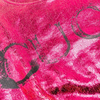 Gucci Size S Gucci Print and Blind for Love Embroidered Sweatshirt Cotton Metallic Dark Pink/White