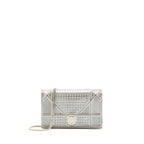 Dior Diorama Wallet on Chain Metallic Silver SHW