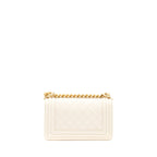 Chanel Small Boy Chanel Calfskin white GHW