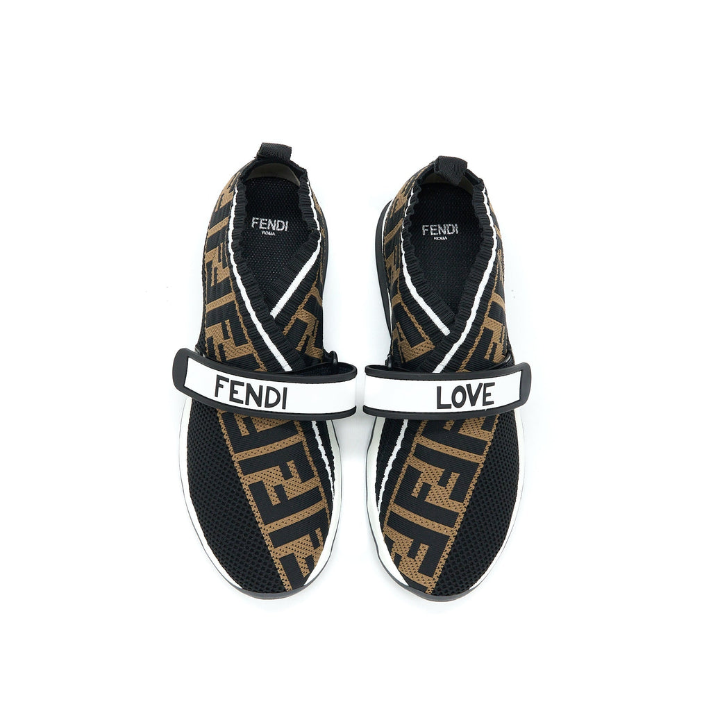 Fendi Size 36 Fabric Black/Brown Sneaker