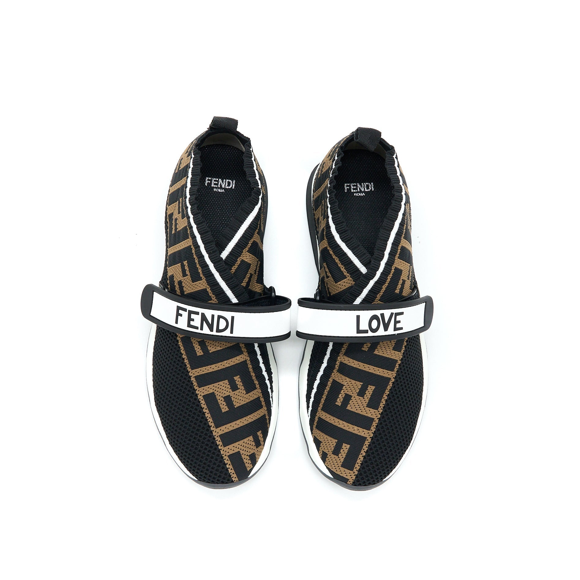 Fendi Size 36 Fabric Black/Brown Sneaker