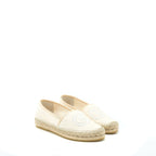Gucci Size 37.5 Espadrilles Cotton / Tweed White