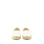 Gucci Size 37.5 Espadrilles Cotton / Tweed White