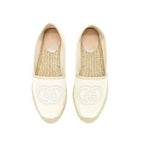 Gucci Size 37.5 Espadrilles Cotton / Tweed White