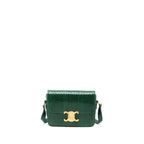 Celine Triomphe Bag Water Snake Leather Green