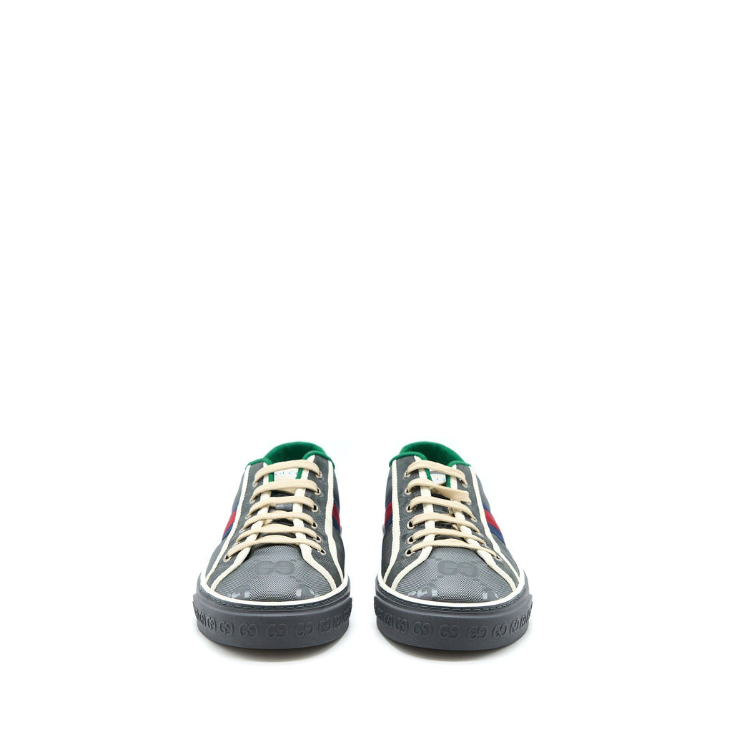 Gucci Size 10 Men‘s Sneakers Off the Grid Webbing-Trimmed Monogrammed Econyl Canvas