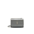Saint Laurent Mini Sunset Shoulder Bag Grey SHW