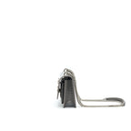 Saint Laurent Mini Sunset Shoulder Bag Grey SHW