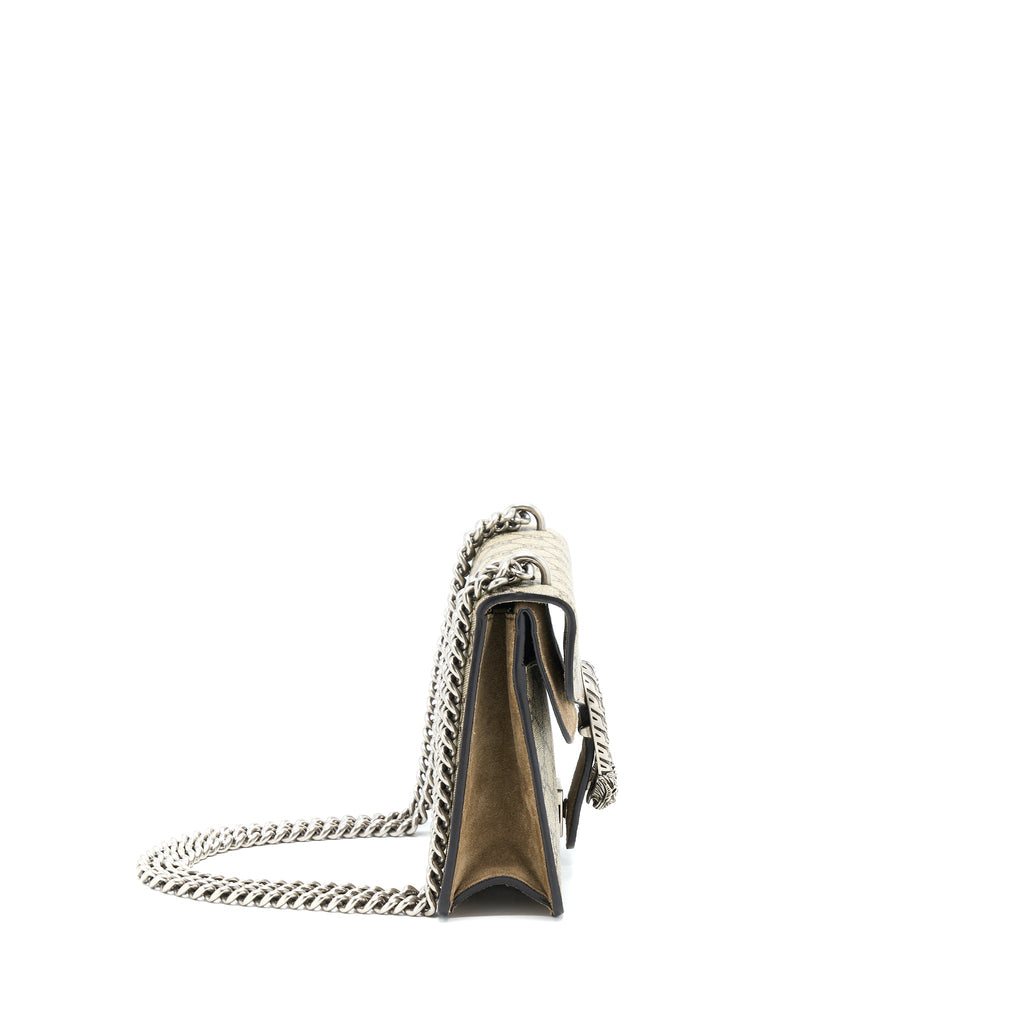 Gucci Mini Dionysus Supreme Suede Crossbody Bag SHW