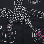 Chanel Silk Square Scarf 90cm black