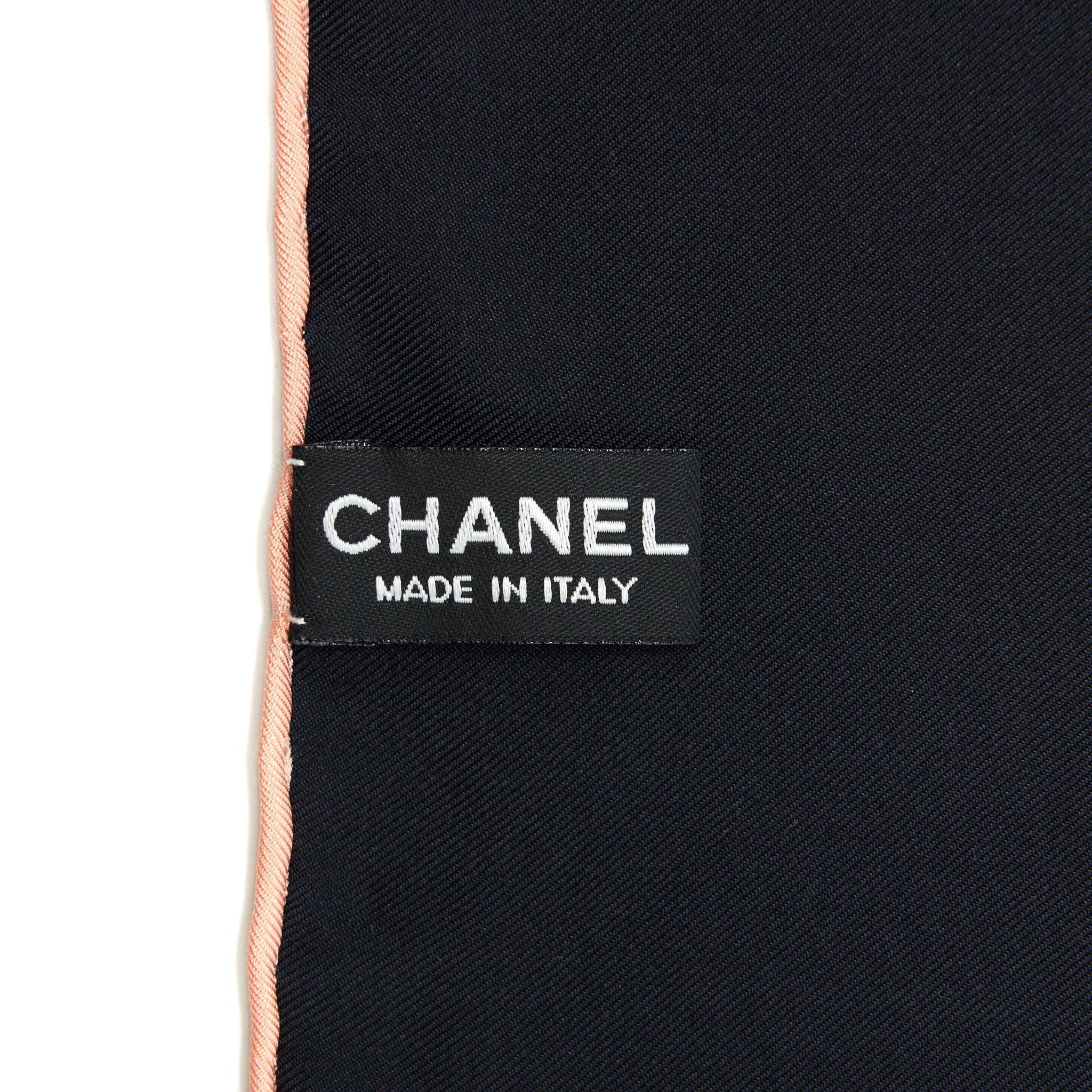 Chanel Silk Square Scarf 90cm black