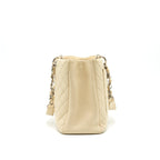 CHANEL GRANT SHOPPING TOTE BAG XL GST CREAM CAVIAR SHW