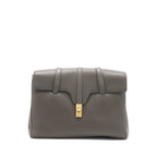 Celine Medium Soft 16 Bag Grained Calfskin Dark Grey