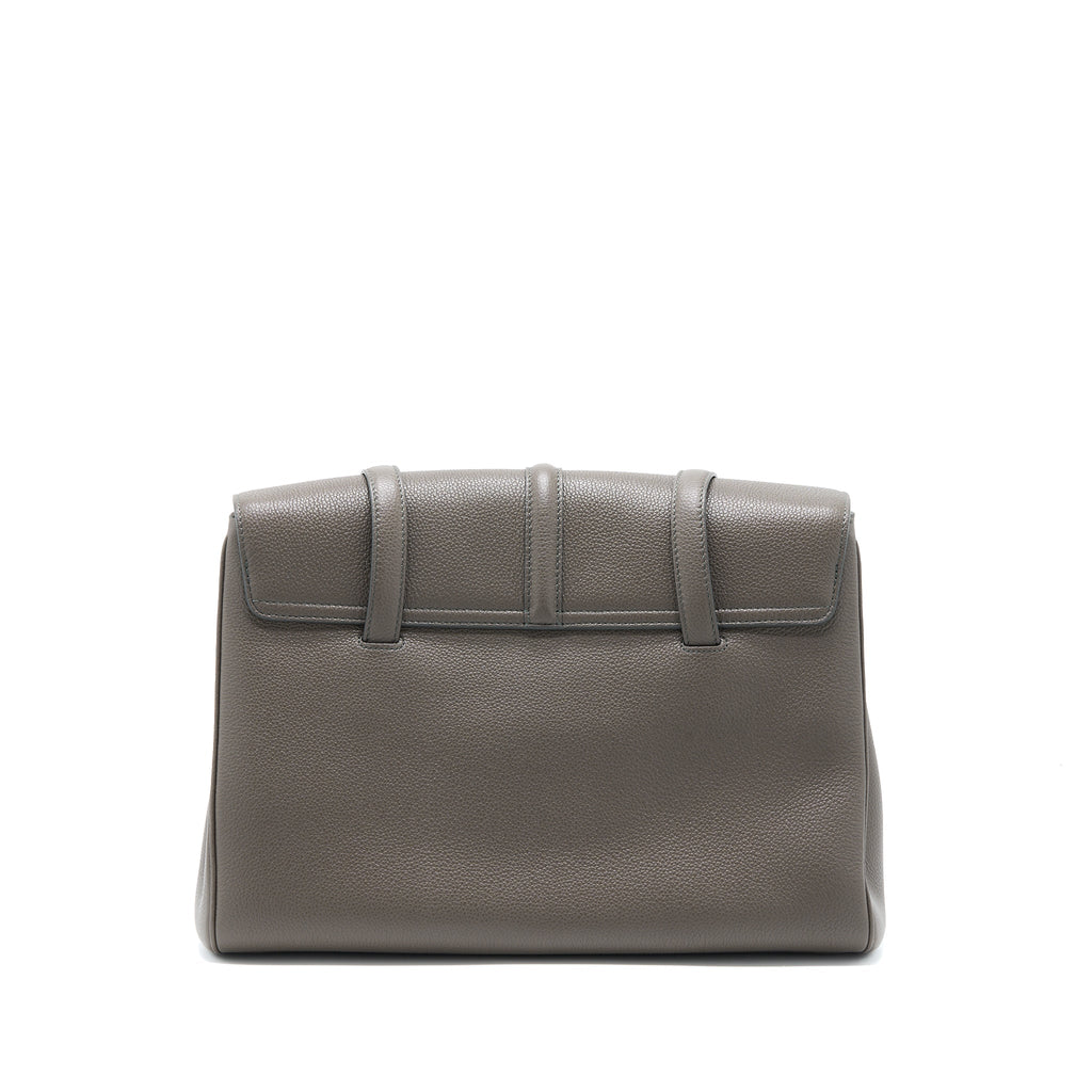 Celine Medium Soft 16 Bag Grained Calfskin Dark Grey