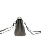Celine Medium Soft 16 Bag Grained Calfskin Dark Grey