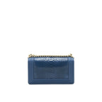 Chanel Medium Boy flap Bag Python Leather Blue LGHW