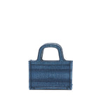 Dior Mini Book Tote Denim Blue Oblique