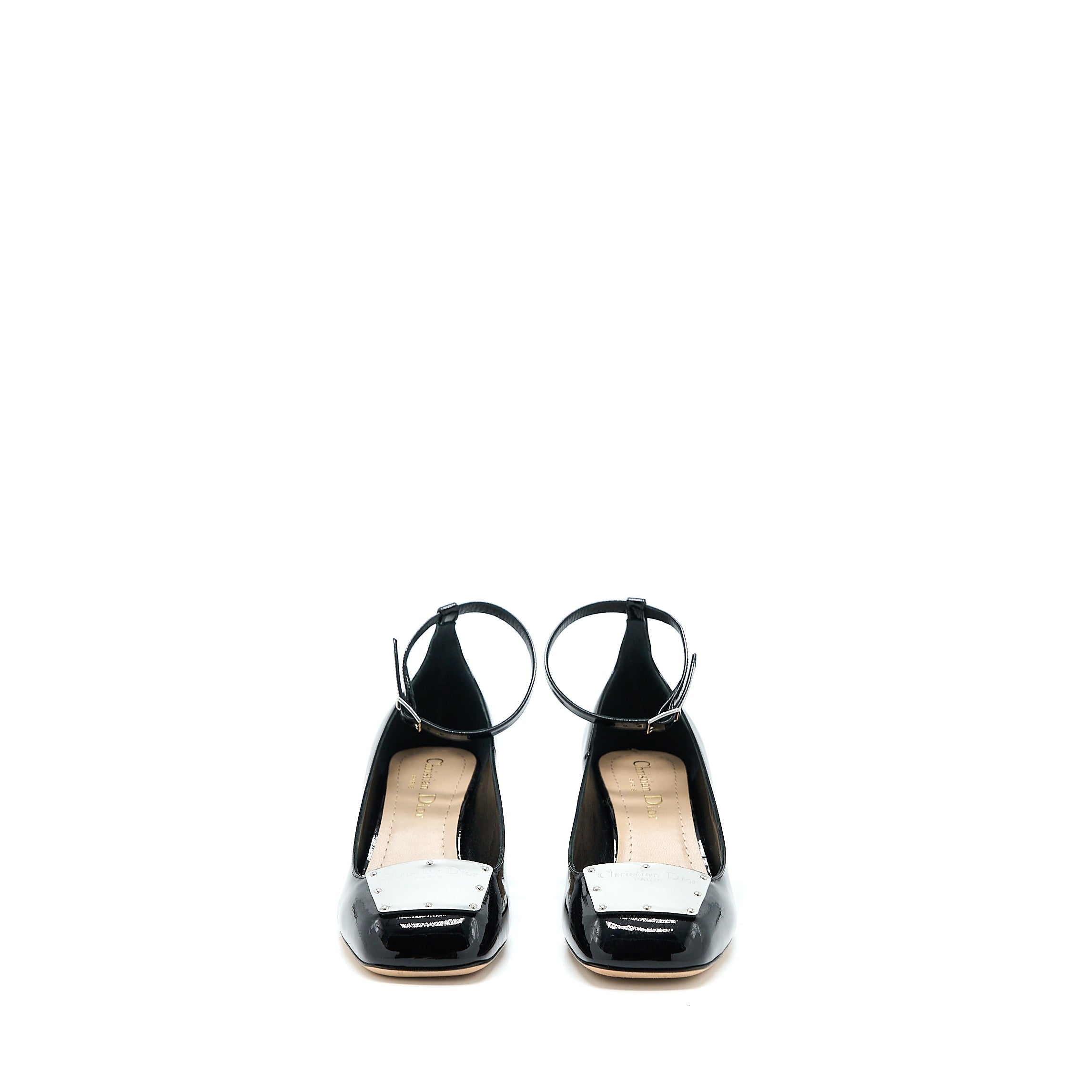 Christian Dior Size 36 Ballet Pump Patent Calfskin Black SHW