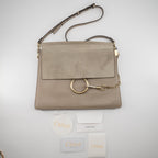 Chloe Faye Shoulder Bag Leather and Suede Medium
