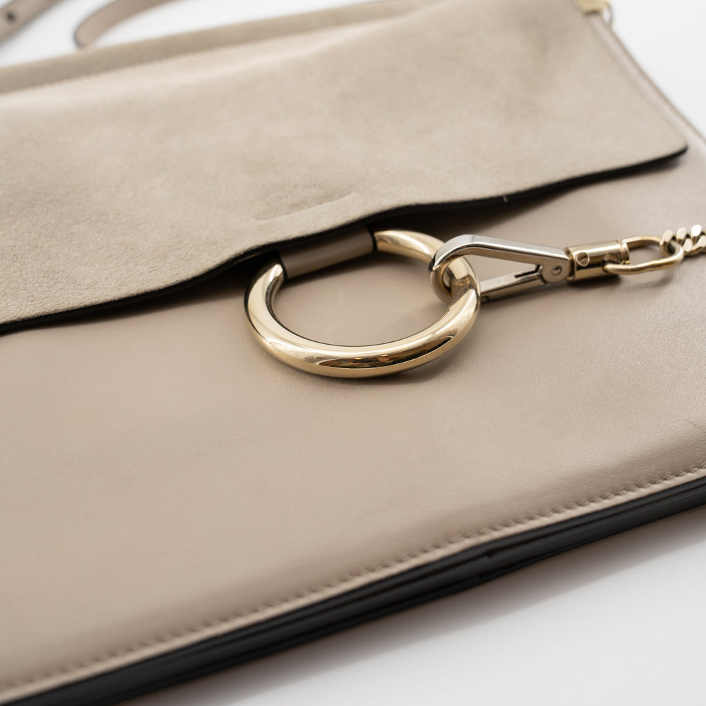 Chloe Faye Shoulder Bag Leather and Suede Medium