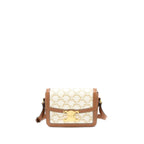 Celine Teen Triomphe Bag Triomphe Canvas/Calfskin White