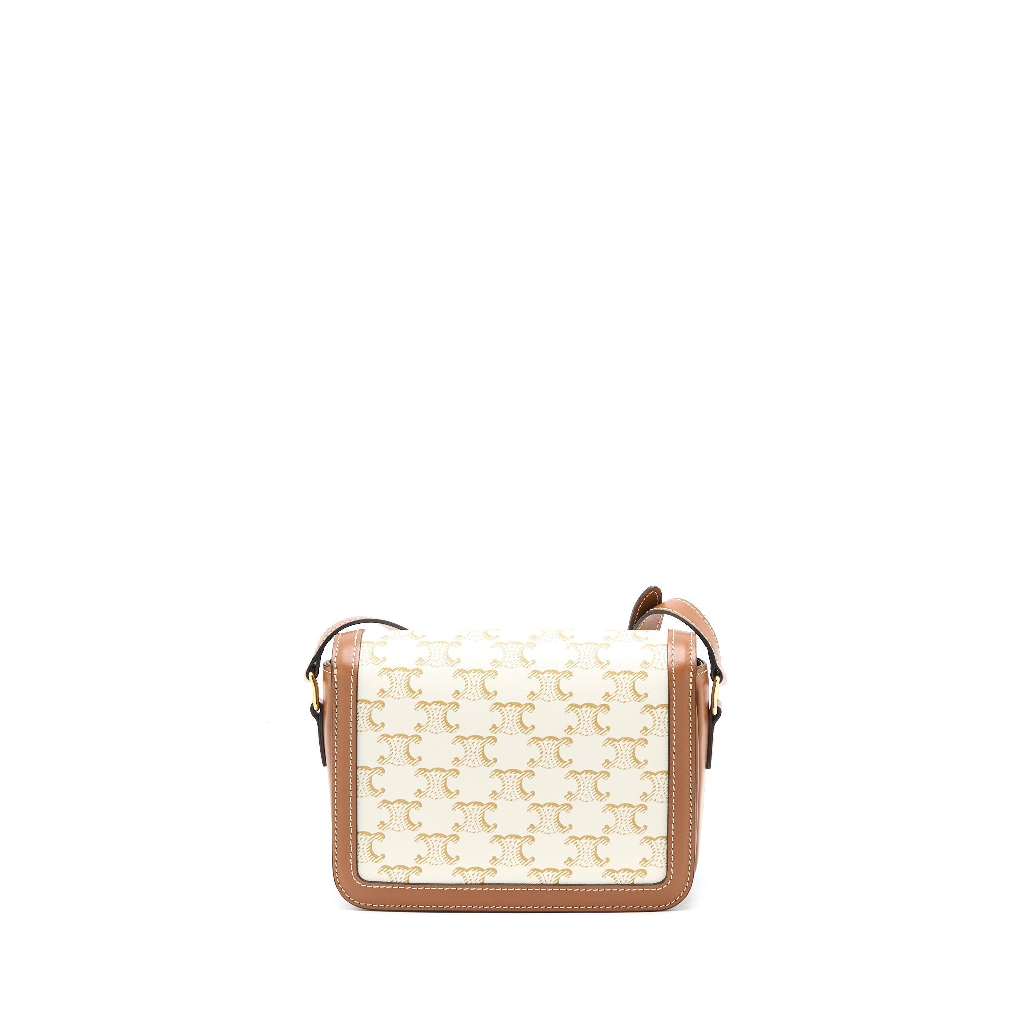 Celine Teen Triomphe Bag Triomphe Canvas/Calfskin White