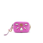 Gucci Velvet Mini Marmont Camera Bag Pink