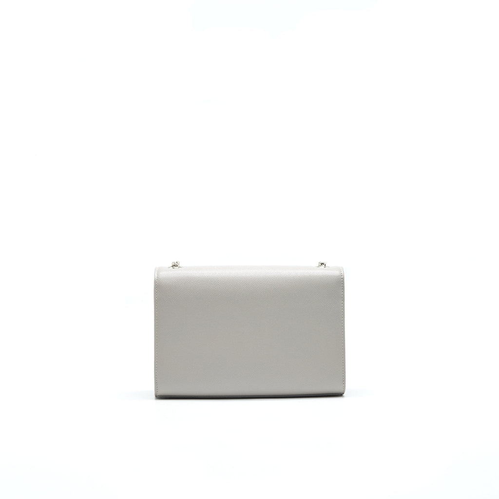 SAINT LAURENT SMALL KATE SMALL CHAIN BAG LIGHT GREY SHW